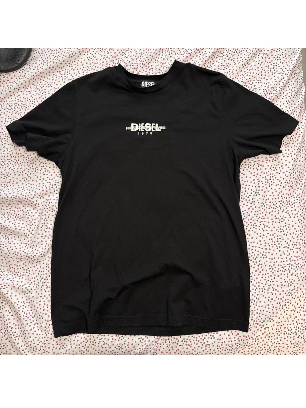 Diesel Black Short Sleeve Logo Tee